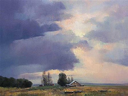 Farm Landscape with Impending Highveld Storm