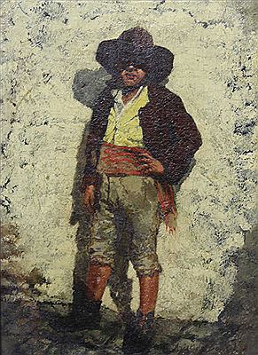 "Jeune homme en pied au chapeau"