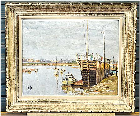 L'estacade du port à marée basse