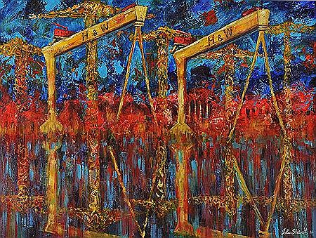 HARLAND & WOLFF ABSTRACT by John A Stewart - Auction record, sale price, and art valuation. Compare with similar artists and explore comparable artworks.