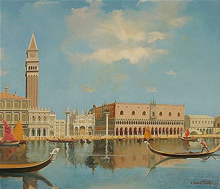 Ansicht von Venedig mit Dogenpalast und Markusplatz