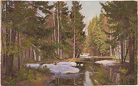 Beginning of spring. Zvenigorod's surroundings. 1970