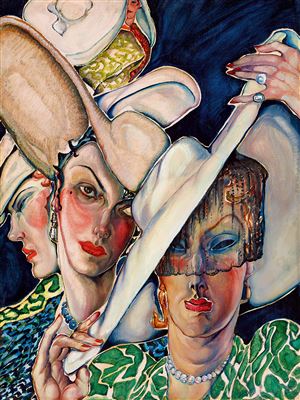 "Women with Hat, 1930s"