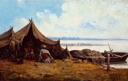 By the River Tisza by Janos Valentiny - Auction record, sale price, and art valuation. Compare with similar artists and explore comparable artworks.