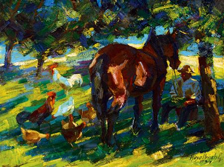 Sunlit Courtyard, 1934