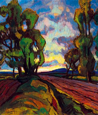 Lane with trees, c.1920