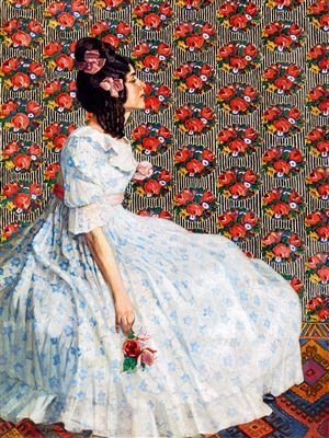 Young girl with rose