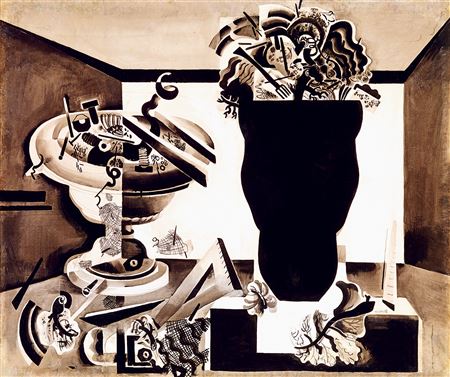 Art deco still life with vase, 1928