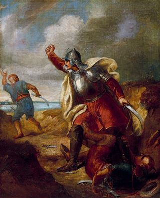 Hunyady János with two marauders by Mihaly Szemler - Auction record, sale price, and art valuation. Compare with similar artists and explore comparable artworks.