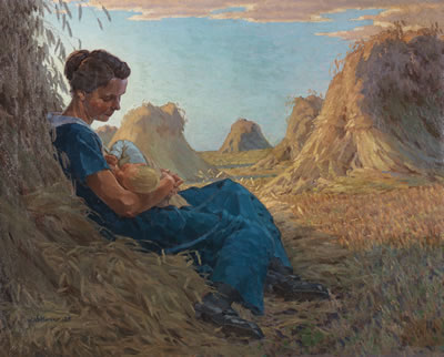 Stillende Mutter im Kornfeld. 1925. by Walter Voltmer - Auction record, sale price, and art valuation. Compare with similar artists and explore comparable artworks.