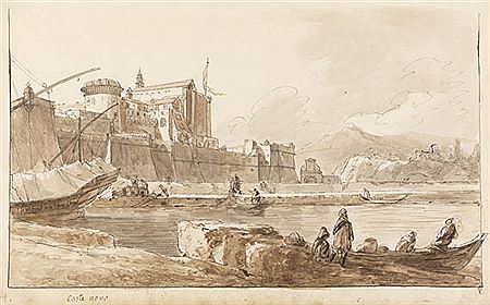 Blick auf das Castel Nuovo (genannt Maschio Angioino) in Neapel. Early 19th century by Ignaz Duvivier - Auction record, sale price, and art valuation. Compare with similar artists and explore comparable artworks.