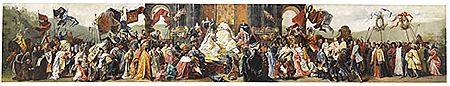 Prachtvolle Huldigungsszene. Ca. 1840s