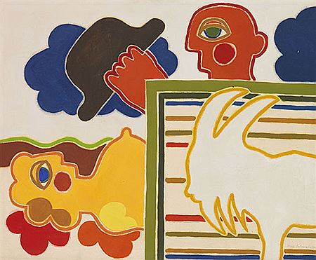 Der Mann und sein Bock. 1970 by Herbert Schneider - Auction record, sale price, and art valuation. Compare with similar artists and explore comparable artworks.