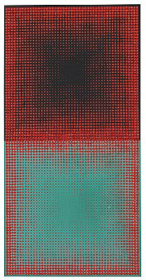 Rote Quadrate auf Schwarz, 1967