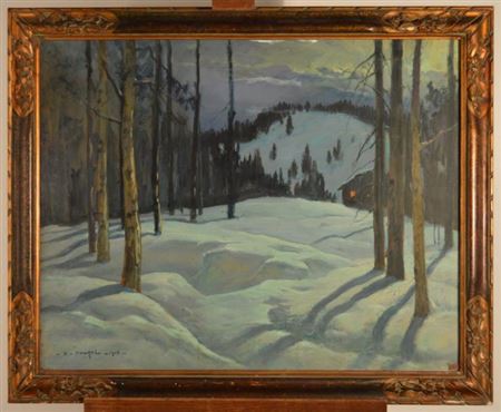 Paysage de neige, 1925 by Honore Hugrel - Auction record, sale price, and art valuation. Compare with similar artists and explore comparable artworks.