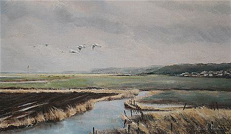 "Blakeney Marshes, Looking Towards Cley"