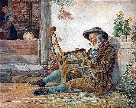 The Chair Mender by Joseph H Barnes - Auction record, sale price, and art valuation. Compare with similar artists and explore comparable artworks.