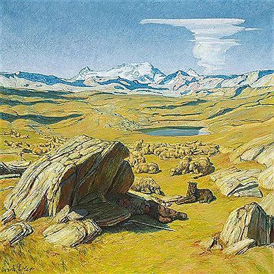 Early summer in the Greina. by Erich Erler-Samaden - Auction record, sale price, and art valuation. Compare with similar artists and explore comparable artworks.
