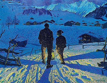 Evening in Adelboden. 1913
