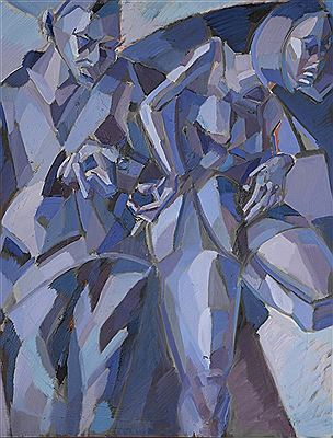 Nu sur fond bleu, 1997