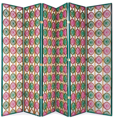 Six panel screen by Anthony "Tony" M Duquette - Auction record, sale price, and art valuation. Compare with similar artists and explore comparable artworks.