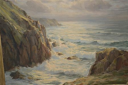 Rocky coastal landscape ' Lands End