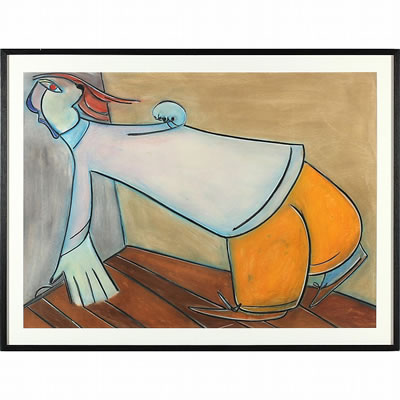 Leaning Figure with Pink Shirt