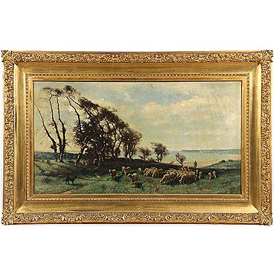Sample artwork by Frederick Dickinson Williams (1829 - 1915), known for woodland landscape, genre, portrait and animal painting, teaching - View similar artists and auction records