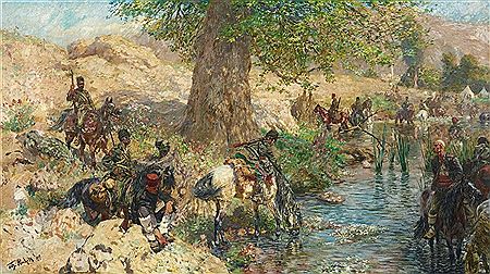 A Turkish Military Encampment by Theodor Rudolf Rocholl - Auction record, sale price, and art valuation. Compare with similar artists and explore comparable artworks.