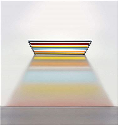 Sample artwork by Liam Gillick (Born 1964), known for social, political theme colorful geometric aluminum sculpture, texts, art writing - View similar artists and auction records