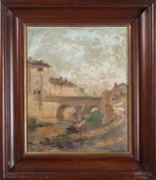 Le Petit Pont de l'Aixette devant la maison de la famille Rougerie près d'Aixe sur Vienne