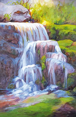 Magical Falls by Alice Saltiel-Marshall - Auction record, sale price, and art valuation. Compare with similar artists and explore comparable artworks.