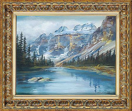 Untitled - Mountain Lake by Rose Leonard - Auction record, sale price, and art valuation. Compare with similar artists and explore comparable artworks.