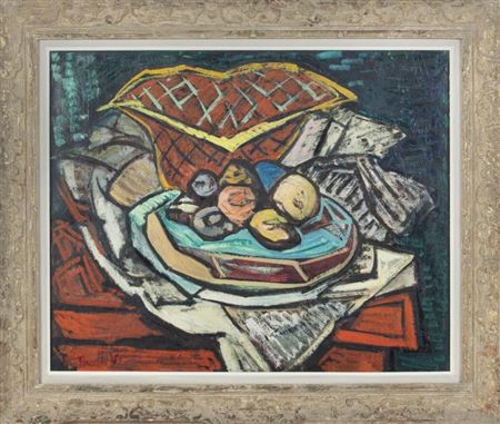 Still life with red bowl by Victor Thall - Auction record, sale price, and art valuation. Compare with similar artists and explore comparable artworks.