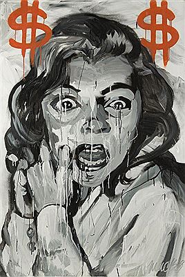 MONEY SCARE MARILYN, 2010 by Jules Muck - Auction record, sale price, and art valuation. Compare with similar artists and explore comparable artworks.