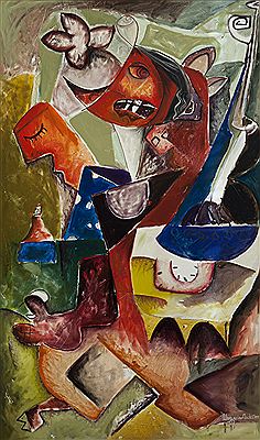 Mandoline Soul and Bleu Cheese by Alexandra Nechita - Auction record, sale price, and art valuation. Compare with similar artists and explore comparable artworks.