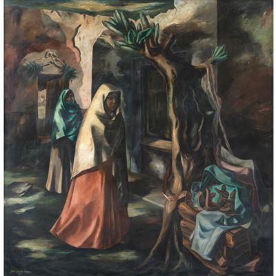 Anochecer bajo árbol mágico