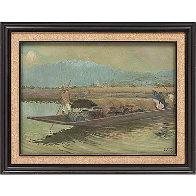 Sample artwork by Fernando Best Pontones (1889 - 1957), known for landscape and genre painting, mexican bullfighting, images of mexico, volcanoes - View similar artists and auction records