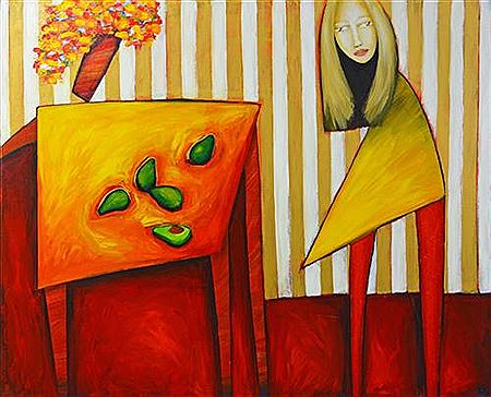 Untitled (Woman with Avocados and Flowers)