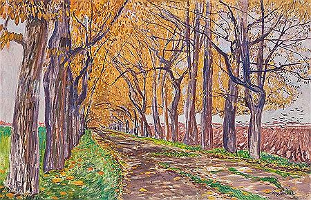 Herbstliche Allee in niederrheinischer Landschaft by Richard Falkenberg - Auction record, sale price, and art valuation. Compare with similar artists and explore comparable artworks.