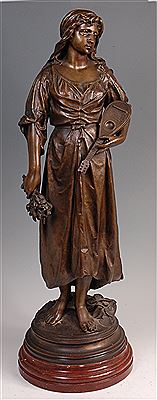 A large bronze model of a standing woman by Noel Ruffier - Auction record, sale price, and art valuation. Compare with similar artists and explore comparable artworks.
