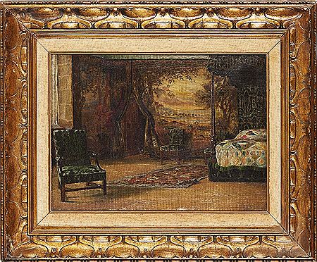 MARY QUEEN OF SCOTS' BEDROOM, HOLYROOD PALACE by Duncan Mackellar - Auction record, sale price, and art valuation. Compare with similar artists and explore comparable artworks.