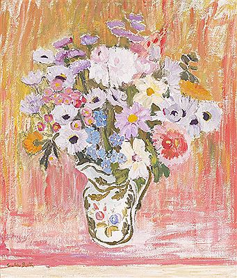 FLOWERS IN A LUSTRE JUG