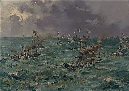 NAVIRES DE GUERRE EN MER