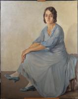 La femme assise à la robe bleue by Gustave Fack - Auction record, sale price, and art valuation. Compare with similar artists and explore comparable artworks.