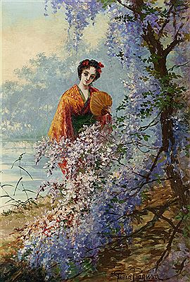 Sample artwork by Eleonora Ragusa (1861 - 1939), known for flower, figure, still life, landscape painting - View similar artists and auction records