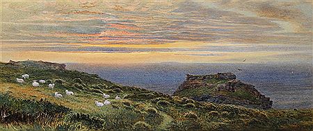 SUNSET ON THE COAST AT TINTAGEL by Charles Reginald Aston - Auction record, sale price, and art valuation. Compare with similar artists and explore comparable artworks.
