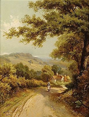 A GIRL ON A COUNTRY LANE by Alfred S Watson - Auction record, sale price, and art valuation. Compare with similar artists and explore comparable artworks.