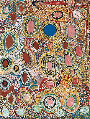 Artist's Mother's Country (Kinyu) (1991) by Ena Gimme Nungurrayi - Auction record, sale price, and art valuation. Compare with similar artists and explore comparable artworks.