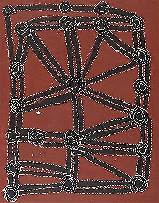 Sample artwork by Cliff Reid (Born 1947), known for aboriginal art - View similar artists and auction records